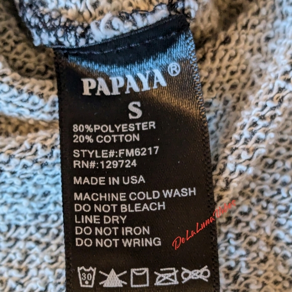 Papaya Juniors Small Glamour Hoodie with Drawstring. "Born to be Beautiful" - Picture 7 of 7